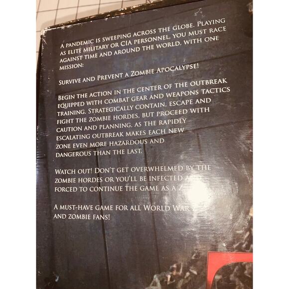 World War Z The Game Zombies University Games Tactical Strategy Board Unused - Picture 14 of 14